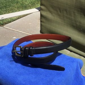 COACH BLACK LEATHER BRASS BUCKLE BELT 40